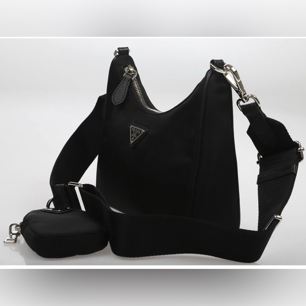 PRADA BLACK RE-ADDITION 2005
BAG WITH POUCH CROSSBODY - Picture 4 of 16